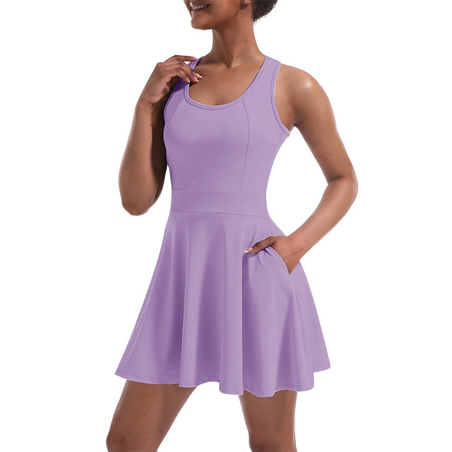 Angel 2 in 1 Workout Dress Light Purple / S Angel 2 in 1 Workout Dress Light Purple / S