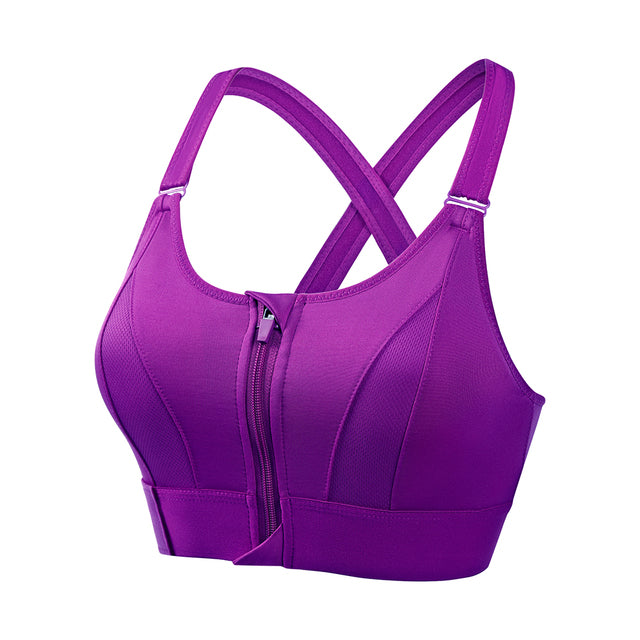Women's Sculpt High Support Zip-Front Sports Bra - All In Motion™ Lilac  Purple 36B